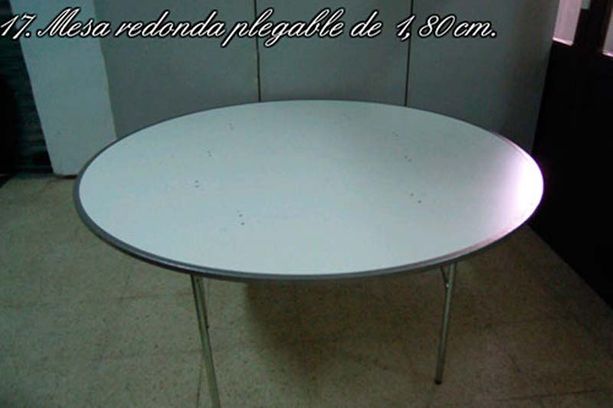 [company_name_branding] Mesa redonda plegable de 1,80
