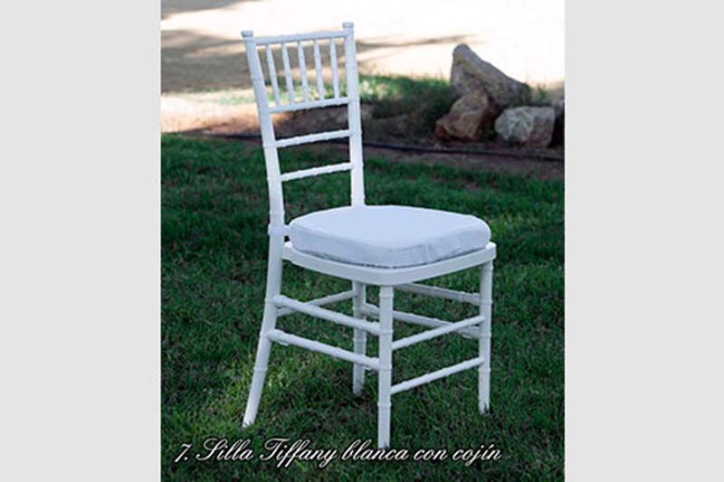 [company_name_branding] Silla Tiffany blanca con cojín